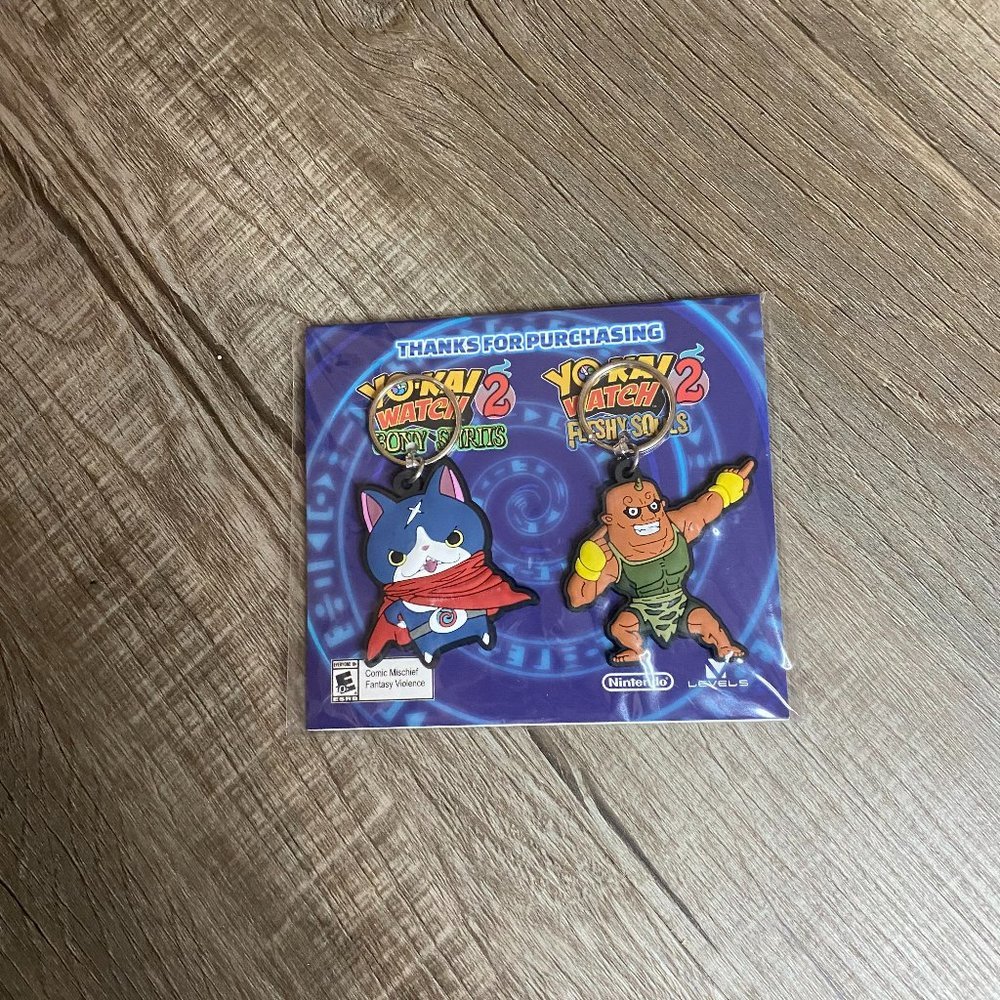 Yokai Watch 2 Bony Spirits Fleshy Souls Keychain 2 Pack - GameStop Exclusive